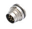 Ground Pin Male Female Circular PCB Connector M16 8 Pin Soldering Type