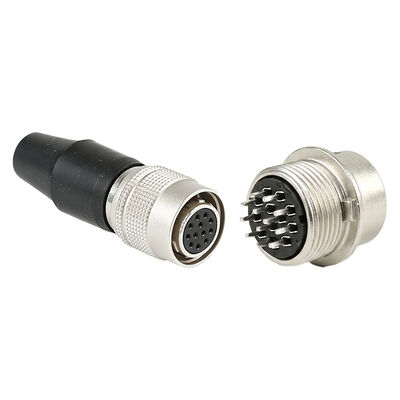 HR10A-10R-12PB Compatible 12-Pin Miniature Circular Connector Solder Type Receptacle